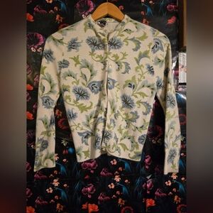 Vintage | 60s Knit Floral Cardigan